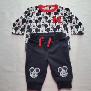 Disney Baby Mickey Mouse 2 Piece Outfit Size Newborn
